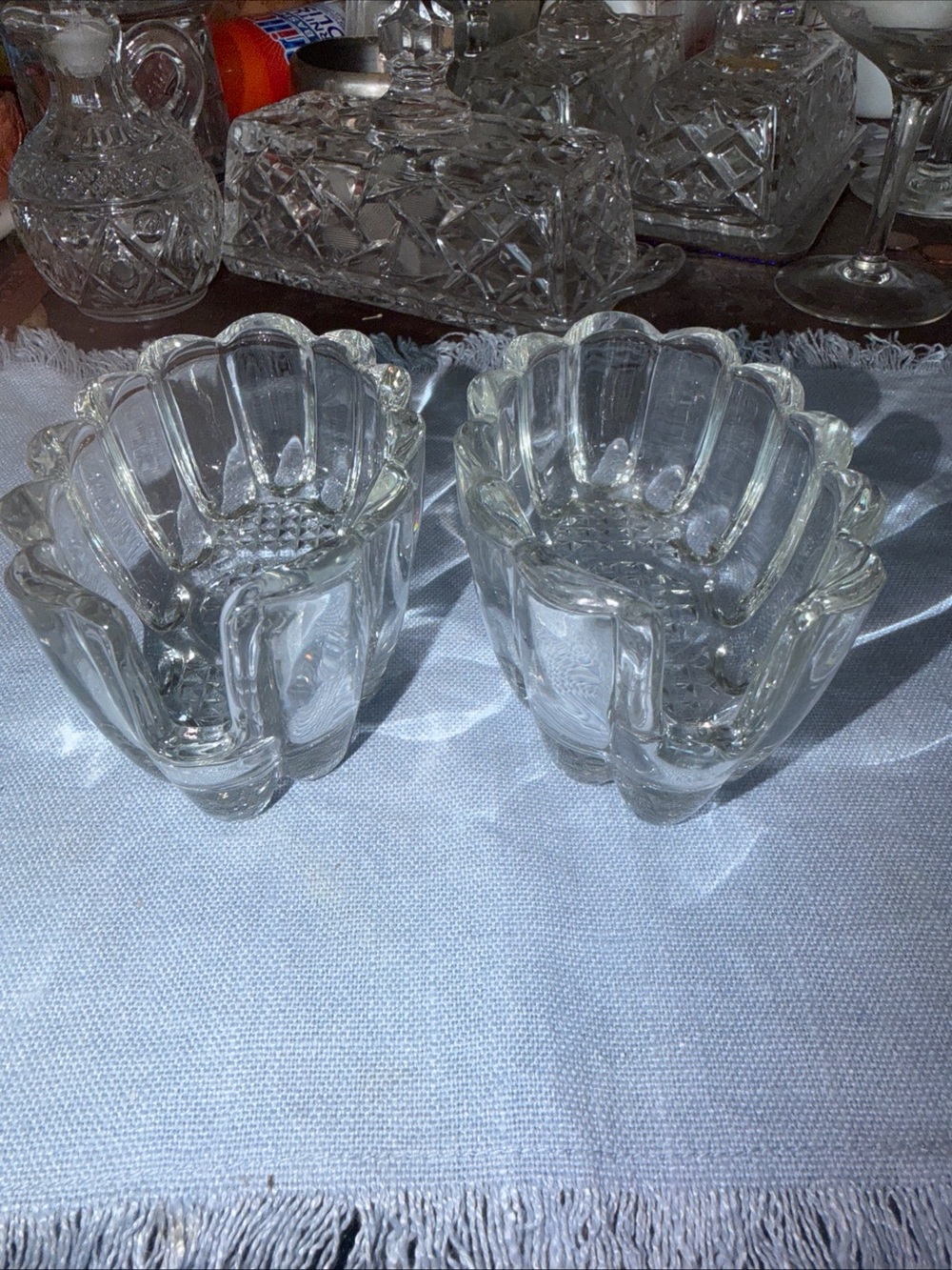 Princess house glass serving dishes set of 2